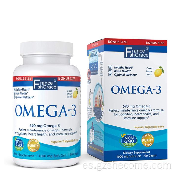 suplemento de aceite de pescado de alta potencia omega 3